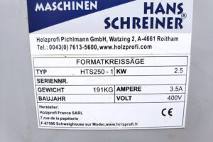 <strong>Gebraucht</strong> Formatkreissäge Hans Schreiner HTS250, 30/250 mm Sägeblatt, 200 kg – Bild 4
